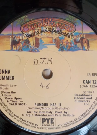 Donna Summer - Rumour Has It - UK disco 7" vinyl record Giorgio Moroder, condition: Very good, £1.50, £2.28 includes Buyer Protection