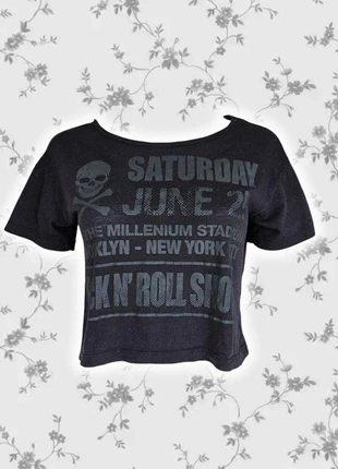 mall goth graphic crop top, brand: Blue Steel, condition: Very good, size: S / UK 8-10, £12.37, £13.69 includes Buyer Protection