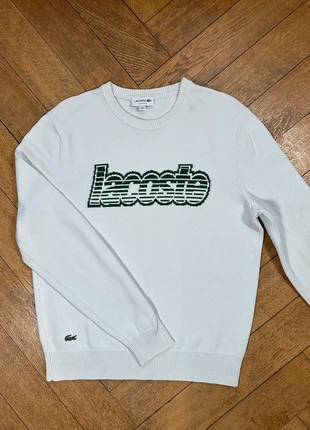 Sweat Lacoste Blanc brodé vert S 151, brand: Lacoste, condition: Very good, size: S, €75.00, €79.45 includes Buyer Protection