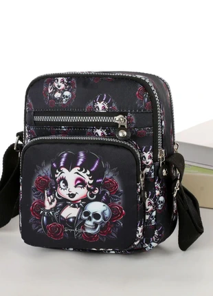 Betty Boop & Skull Crossbody Woman Small Shoulder Messenger Satchel Bum Bag, brand: Unbranded, condition: New with tags, £7.99, £9.09 includes Buyer Protection