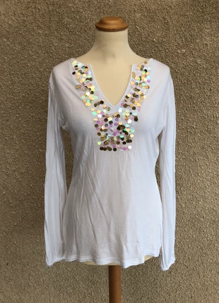 Tunique blanche à strass , brand: Best Mountain, condizioni: Ottime, taglia: M / IT 42 / EU 38, €2.00, €2.80 include la Protezione acquisti