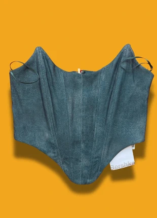 💫 Bershka corset top / bustier / small / blue green / new with tags / coquette, brand: Bershka, condizioni: Nuovo con cartellino, taglia: S / IT 40 / EU 36, €9.90, €11.10 include la Protezione acquisti Pro