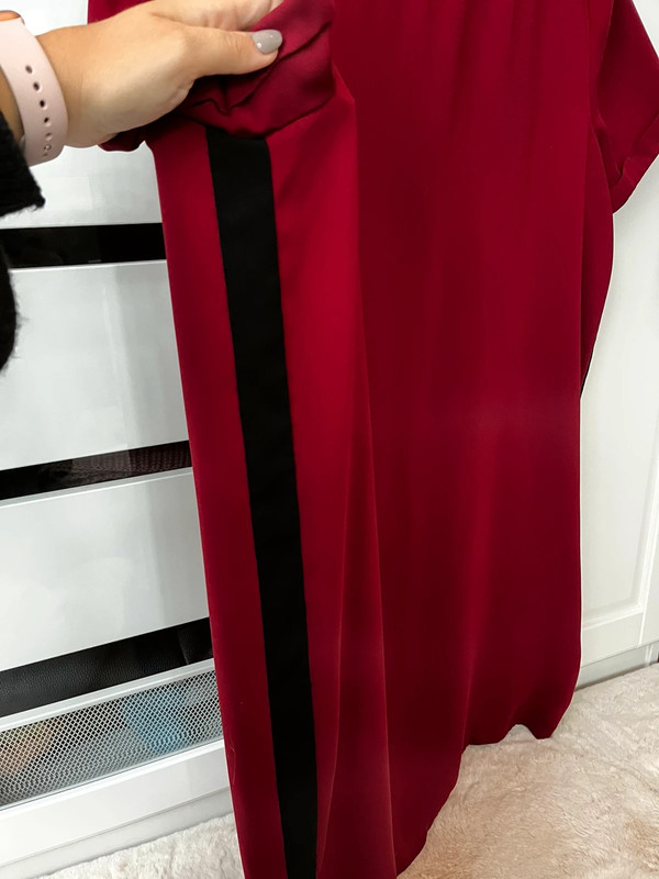 Instrueren Berg Vesuvius in tegenstelling tot Costes jurk / lang shirt Bordeaux rood - Vinted