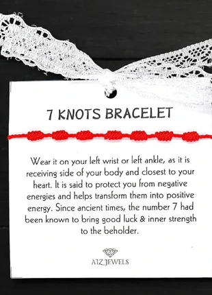 7 Knots Lucky Red Rope String Amulet Bracelet Kabbalah Adjustable Protection Men Women, brand: RED, condition: New with tags, £2.99, £3.84 includes Buyer Protection Pro