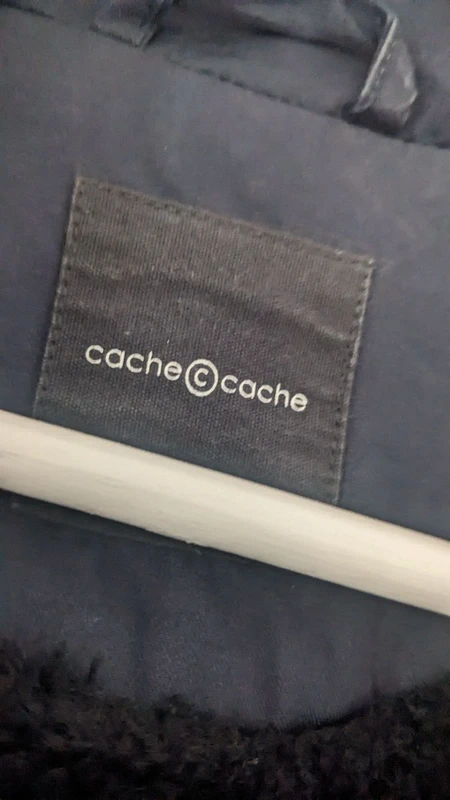 Manteau fourré bleu cache cache - photo numéro 3