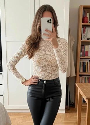 Col a manches longues en dentelle blanc avec motifs fleuris style bohème taille S, marque: Fazelam, état: Très bon état, taille: S / 36 / 8, 33,90 €, 36,30 € Protection acheteurs incluse