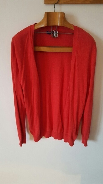 Cardigan H&M taille s couleur corail rouge 1