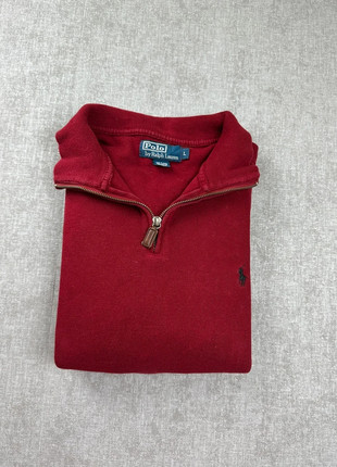 Pull Ralph Lauren 1/4 zip bordeaux taille L, marca: Ralph Lauren, estado: Muito bom, tamanho: L, €60.00, €63.70 inclui Proteção do Comprador Pro