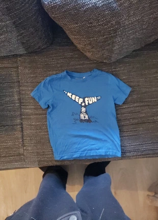 T-shirt bleue , merk: Orchestra, staat: Heel goed, maat: 6 jaar / 116 cm, € 1,00, € 1,75 inclusief Kopersbescherming