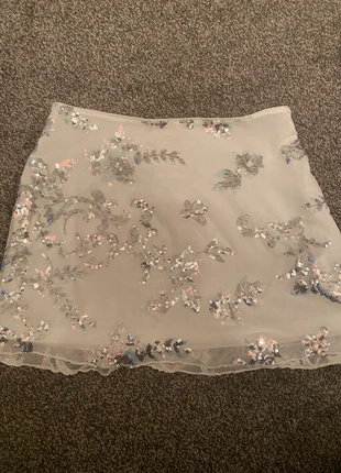 Womens shein sequinned mini skirt, brand: Shein, condition: New without tags, size: S / UK 8-10, £2.50, £3.33 includes Buyer Protection