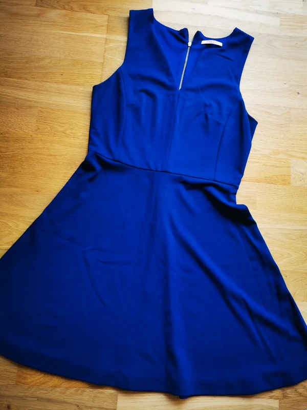 Robe bleu roi zippée