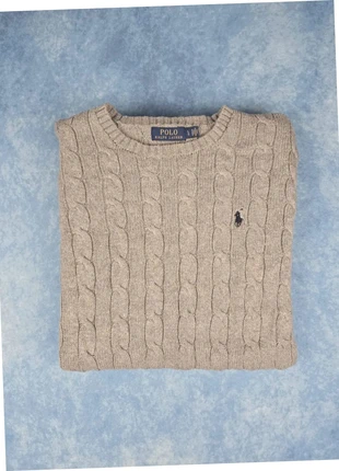 polo ralph lauren pull gris coton col rond maille torsadée taille L “96A”, brand: Ralph Lauren, condition: Very good, size: L, €49.00, €52.15 includes Buyer Protection Pro