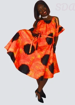 Robe bazin africain évasée légère, marque: Africa, état: Très bon état, taille: M / 38 / 10, 43,00 €, 45,85 € Protection acheteurs (Pro) incluse