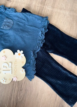 Ensemble teeshirt bleu et pantalon en velours tape à l’œil taille 12mois, merk: Tape à l'œil, staat: Heel goed, maat: 12-18 maanden / 80 cm, € 3,50, € 4,38 inclusief Kopersbescherming