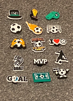 Croc charms football, brand: NO LABEL, condition: New without tags, £1.00, £1.38 includes Buyer Protection