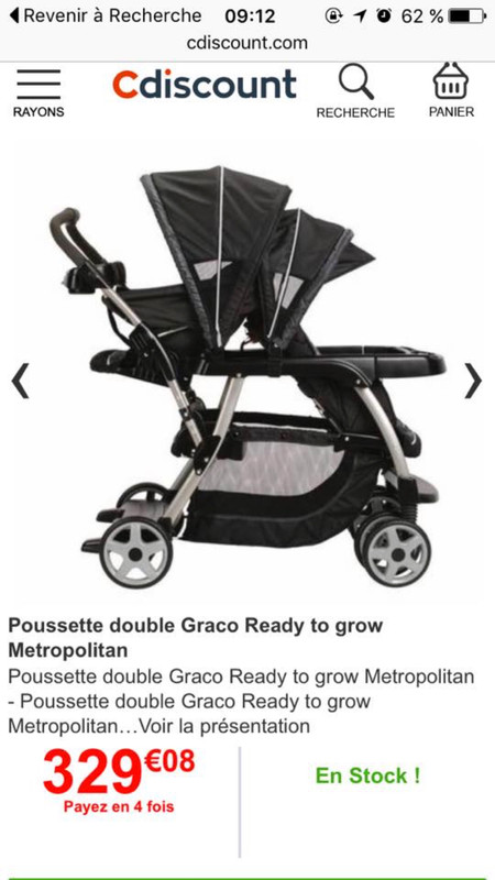 GRACO Poussette double Ready To Grow Metropolitan - Cdiscount