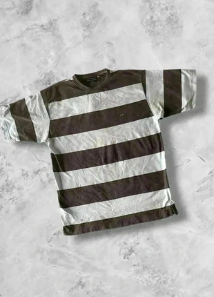 T-shirt Eden Park - Vintage/90’s/2000’s - Très bon état - Taille M - Marron et blanc - Logo brodé, marca: Eden Park, estado: Muito bom, tamanho: M, €20.00, €21.70 inclui Proteção do Comprador