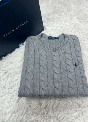 Pull Torsadé Ralph Lauren Col rond Gris Col rond Taille L, marque: Ralph Lauren, état: Très bon état, taille: L, 70,00 €, 74,20 € Protection acheteurs (Pro) incluse