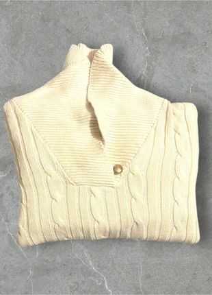 Pull torsadé CHAPS femme L blanc/crème col roulé 100% coton chaud et élégant, marque: CHAPS, état: Bon état, taille: L / 40 / 12, 5,00 €, 5,95 € Protection acheteurs incluse