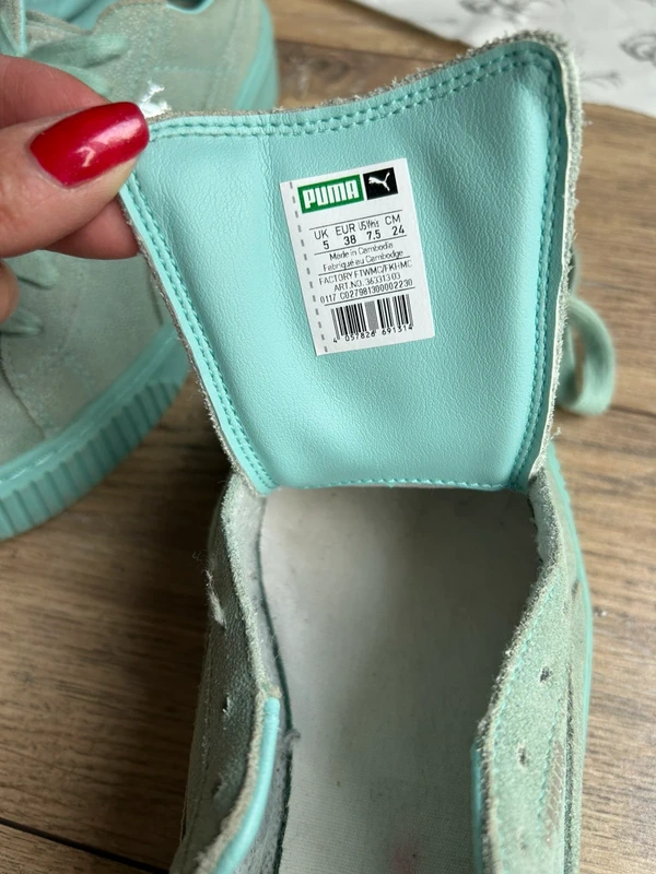 Baskets turquoises Puma femme 38 Tbe - photo numéro 2