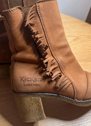 🍁 Bottines en cuir Kickers camel à franges – pointure 37, marca: Kickers, estado: Bueno, tamaño: 37, 20,00 €, 21,70 € Protección al comprador incluida