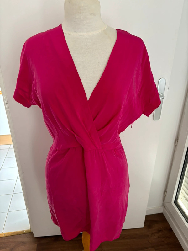 Robe en soie fuschia Les Petites