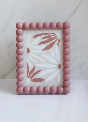 Cadre photo boules vieux rose, brand: etsy, condition: Very good, €15.00, €16.45 includes Buyer Protection