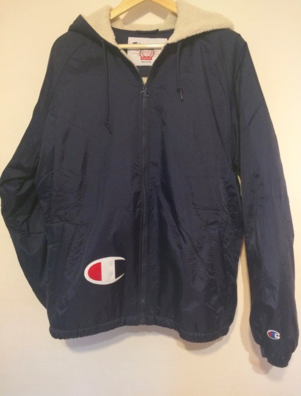 Supreme champion sherpa 2024 lined hooded jacket black