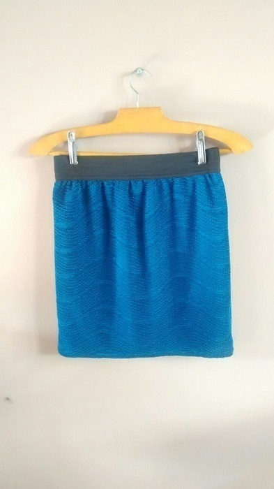 Mini jupe courte bleue t.38 1