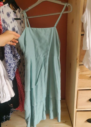 Robe bleue turquoise à volants, marke: La Redoute, zustand: Gut, größe: L / 40 / 12, 4,00 €, 4,90 € inklusive Vinted-Käuferschutz