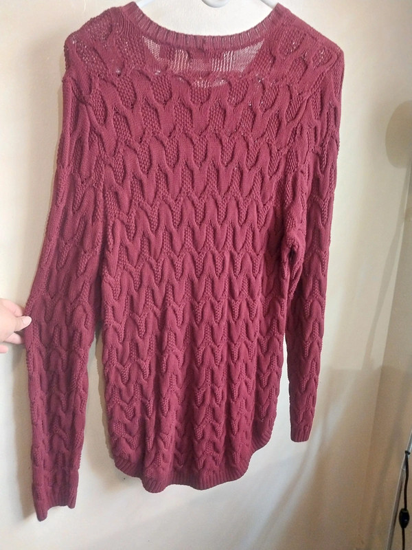 Xl burgundy sweater 100% cotton 3