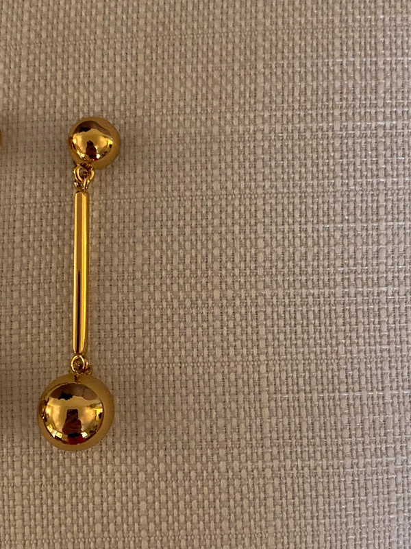 JCrew Gold Ball Drop Earrings 3