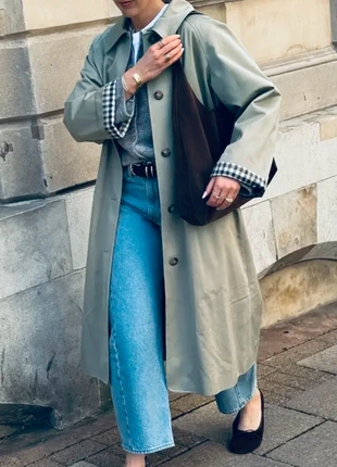 Trench coat long style classique old money Classic fit rétro 90’ beige kaki, marque: Vintage Chic, état: Très bon état, taille: S / 36 / 8, 55,00 €, 58,45 € Protection acheteurs incluse
