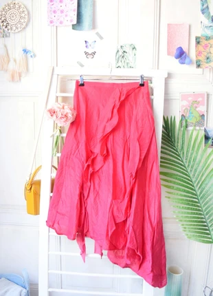 🌸🌿 Jupe longue asymétrique à volants Zapa 🌿🌸, marca: ZAPA, estado: Novo sem etiquetas, tamanho: M / 38 / 10, €23.00, €24.85 inclui Proteção do Comprador