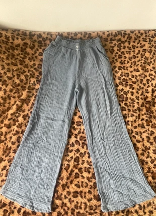 Grey vintage wide leg linen style flowy pants, condition: New without tags, size: XXS / 32 / 4, €3.50, €4.38 includes Buyer Protection