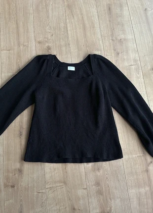Vila zwarte trui met vierkante hals en pofmouwen zwart maat M, marque: Vila, état: Très bon état, taille: M / 38 / 10, 8,00 €, 9,10 € Protection acheteurs incluse