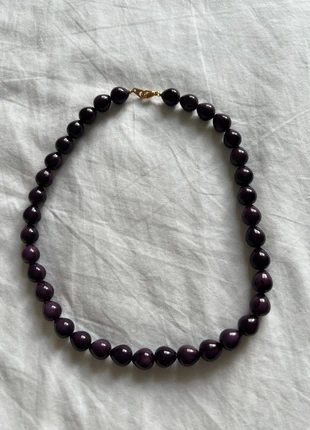 Choker style purple bead necklace, condition: Very good, £2.00, £2.80 includes Buyer Protection
