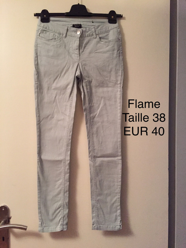 Pantalon bleu/gris Flame Taille 38
