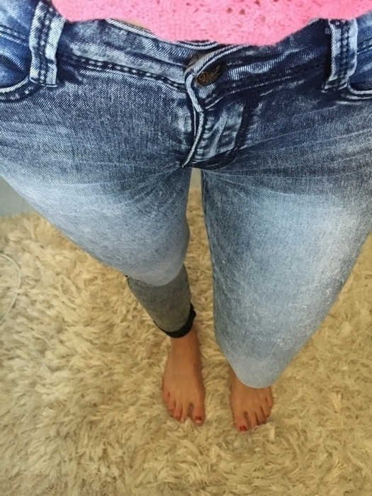 Skinny jeans délavé 1