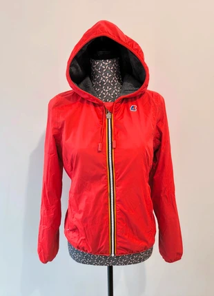 Veste parka doublée imperméable K-way Lily poly jersey rouge taille S 🔥, merk: K-Way, staat: Heel goed, maat: S / 36 / 8, € 119,00, € 125,65 inclusief Kopersbescherming Pro