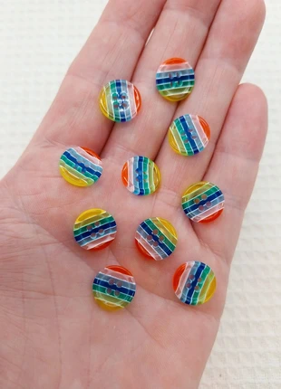 Bouton de couture arc-en-ciel 13mm acrylique - 10pcs A0279, marca: Mercerie Syllikan, estado: Muy bueno, 2,25 €, 3,06 € Protección al comprador Pro incluida