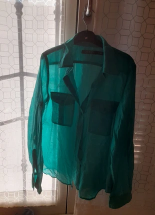 Camicia seta Ralph Lauren donna verde maniche lunghe, marque: Ralph Lauren, état: Neuf sans étiquette, taille: S / 36 / 8, 12,00 €, 13,30 € Protection acheteurs incluse