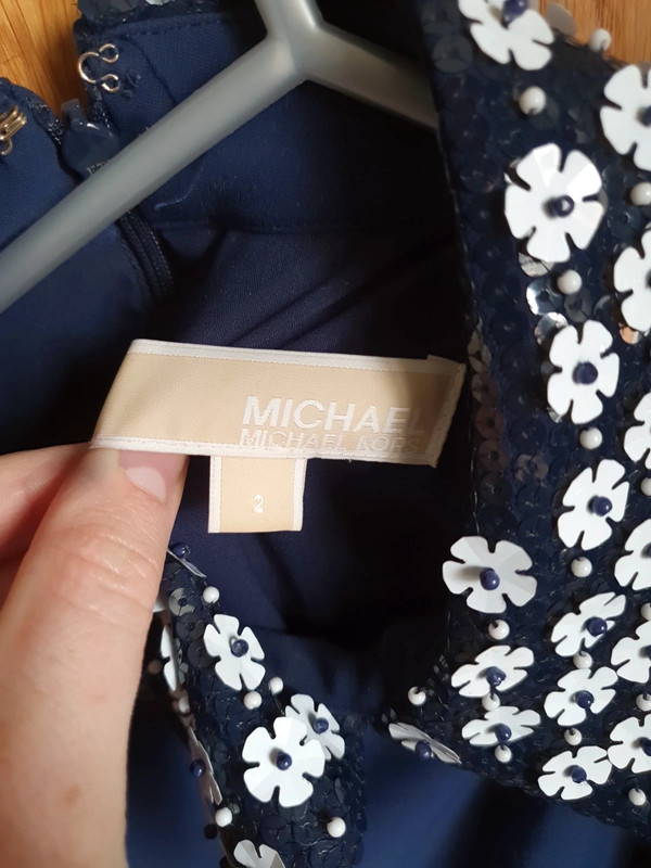 Michael kors navy dress with gold studs online