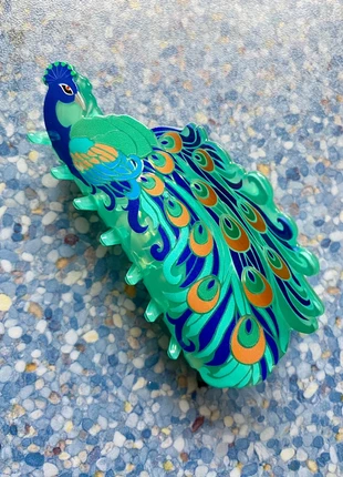 Pince cheveux oiseau paon plumage bleu/vert irisé, brand: Boutique indépendante, condizioni: Ottime, €7.00, €8.05 include la Protezione acquisti