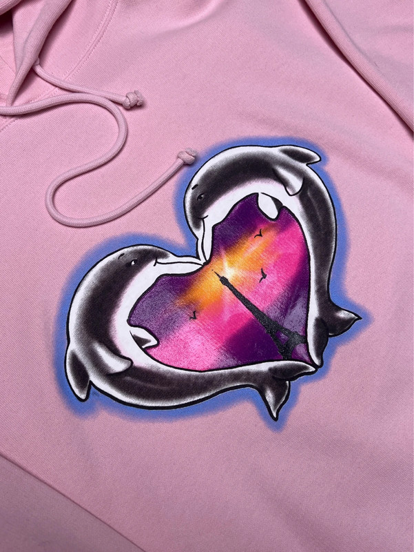 正規品直輸入】 VETEMENTS Dolphins Heart Logo Hoodie - トップス