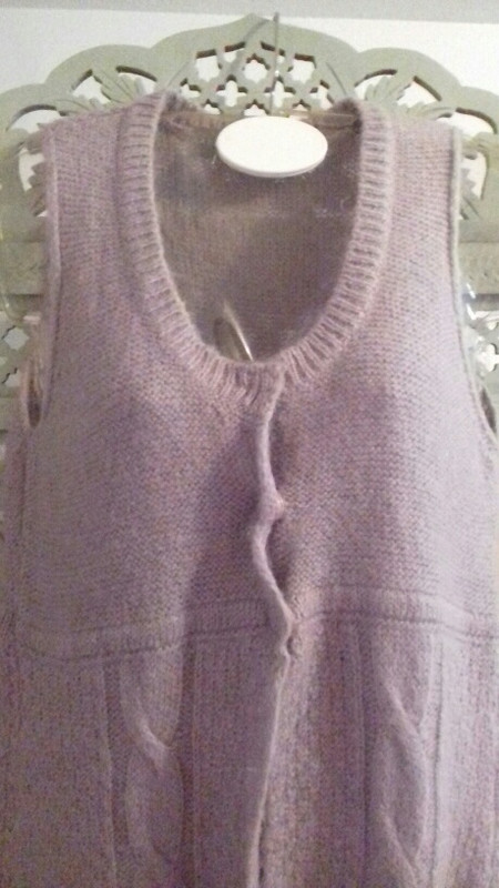 robe en laine mauve grisé de grossesse zara 1
