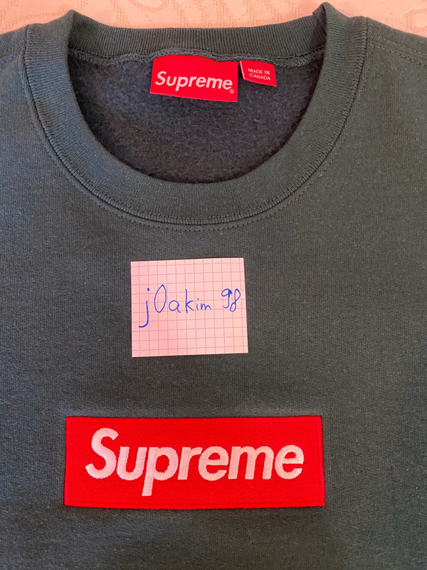 Sweat Neuf Supreme Box Logo Crewneck Vert Dark Pine FW22 L | Vinted