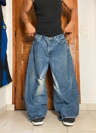 Pantalon baggy jean large ample handmade streetwear style JNCO y2k brodé broderie hiphop, brand: JNCO, condition: Very good, size: L, €45.00, €47.95 includes Buyer Protection Pro