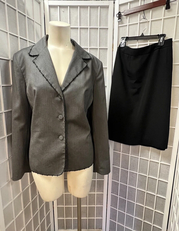 Bennett/Charter Club,Woman,Skirts suits Classic,Jacket Gray,Skirt Black,Sz 14.! 1