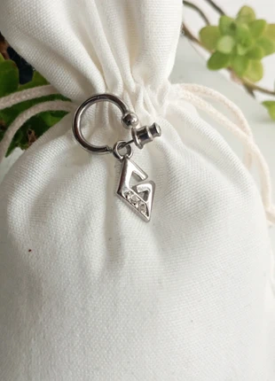 Orecchino, peircing con lettera G, brillantini, argentato, jewellery, marca: Acciaio, estado: Muy bueno, 2,00 €, 2,80 € Protección al comprador incluida